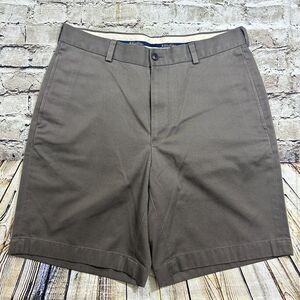 Brooks‎ Brother Shorts Men's Sz.32 Gray Flat Front Chino Slant Pockets Golf